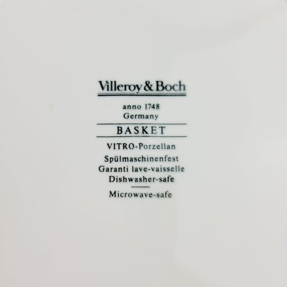 Villeroy & Boch Basket Dinner Plate Fruit Basket Center Green Lattice Germany - Picture 7 of 9